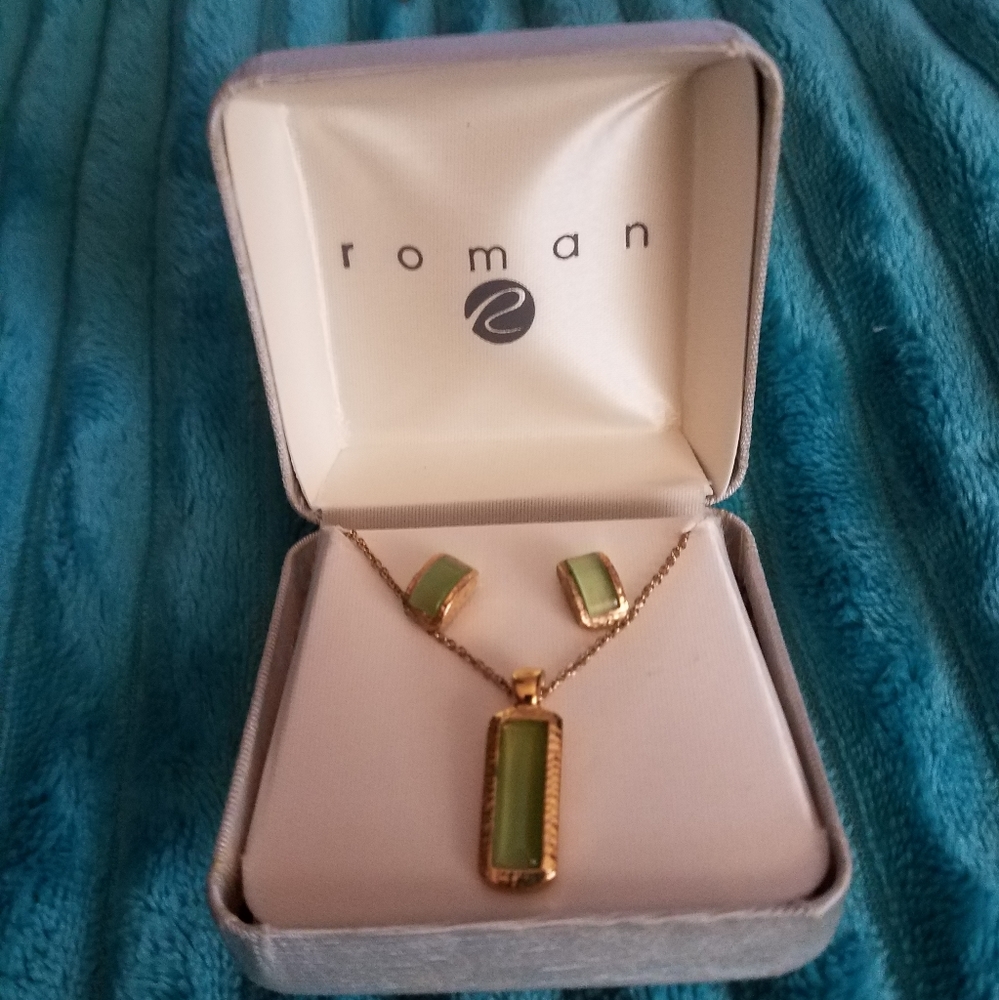 Vintage Roman Necklace & Earrings
